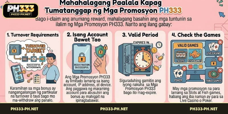 Mahahalagang Tala Kapag Tumatanggap ng mga Promosyon PH333