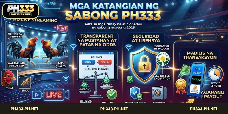 Mga Tampok ng Sabong PH333 online